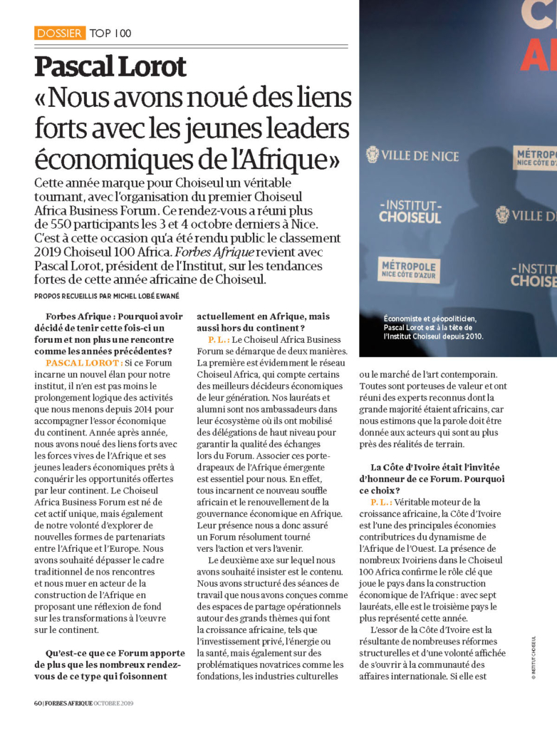 1. dossier forbes afrique choiseul 100 africa good page 03