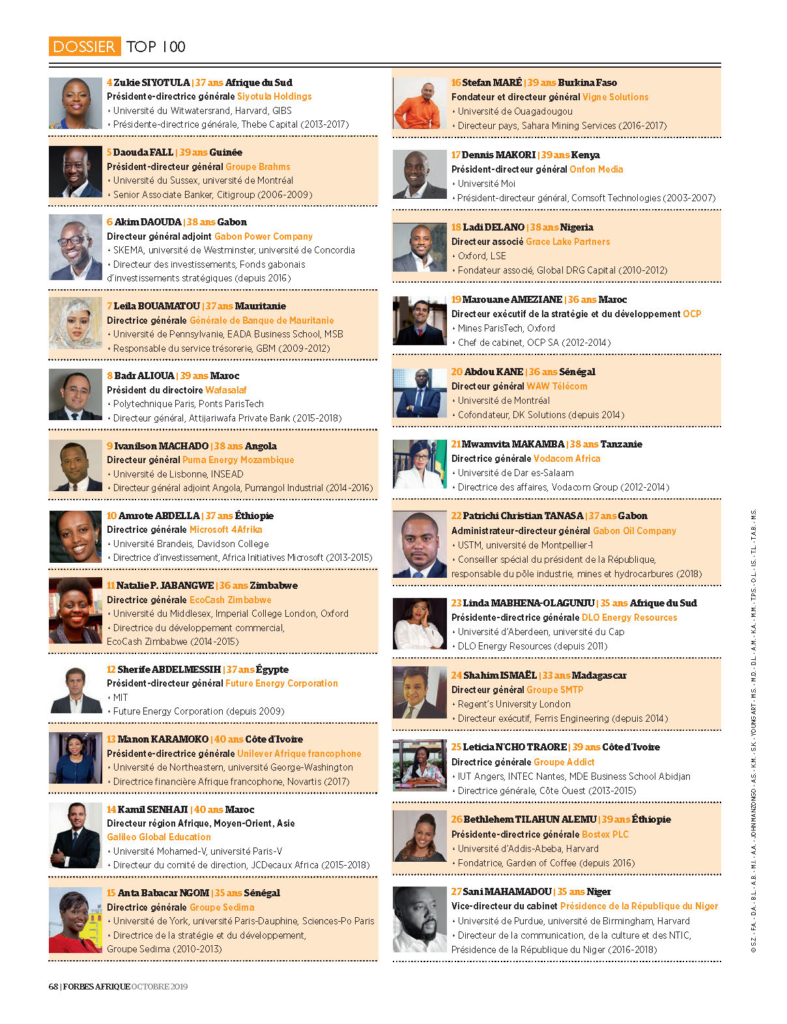 1. dossier forbes afrique choiseul 100 africa good page 11