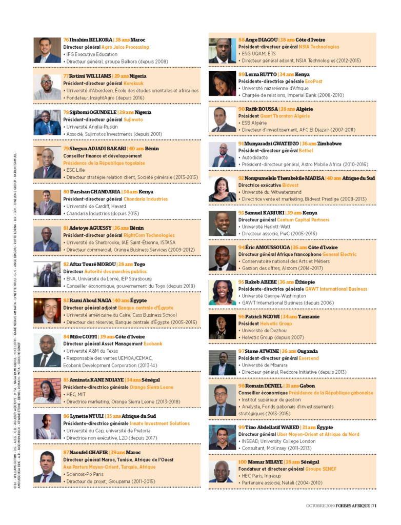 1. dossier forbes afrique choiseul 100 africa good page 14